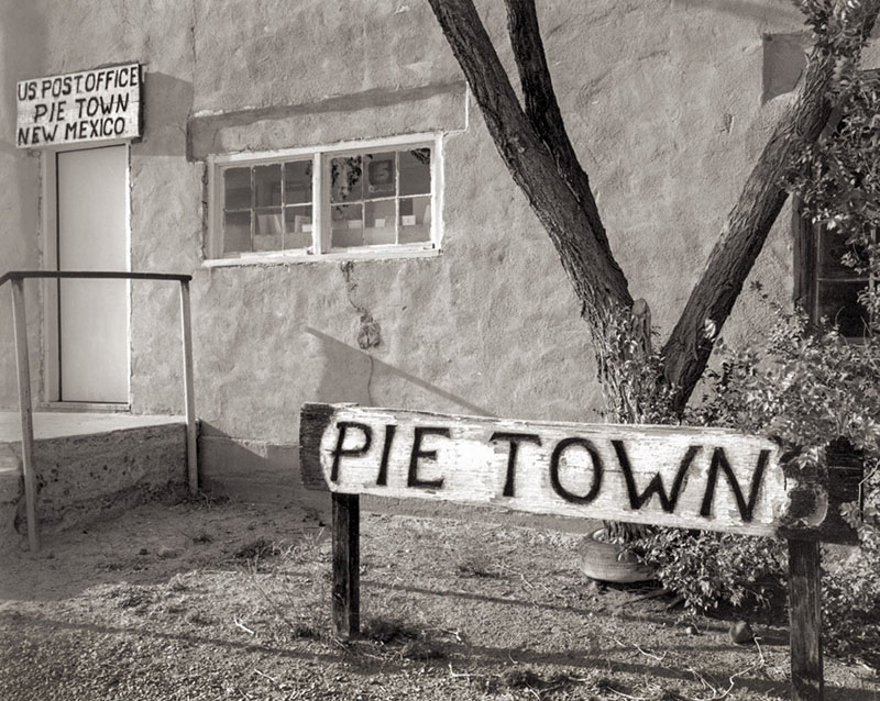 Pie Town, New Mexico post office sign and building